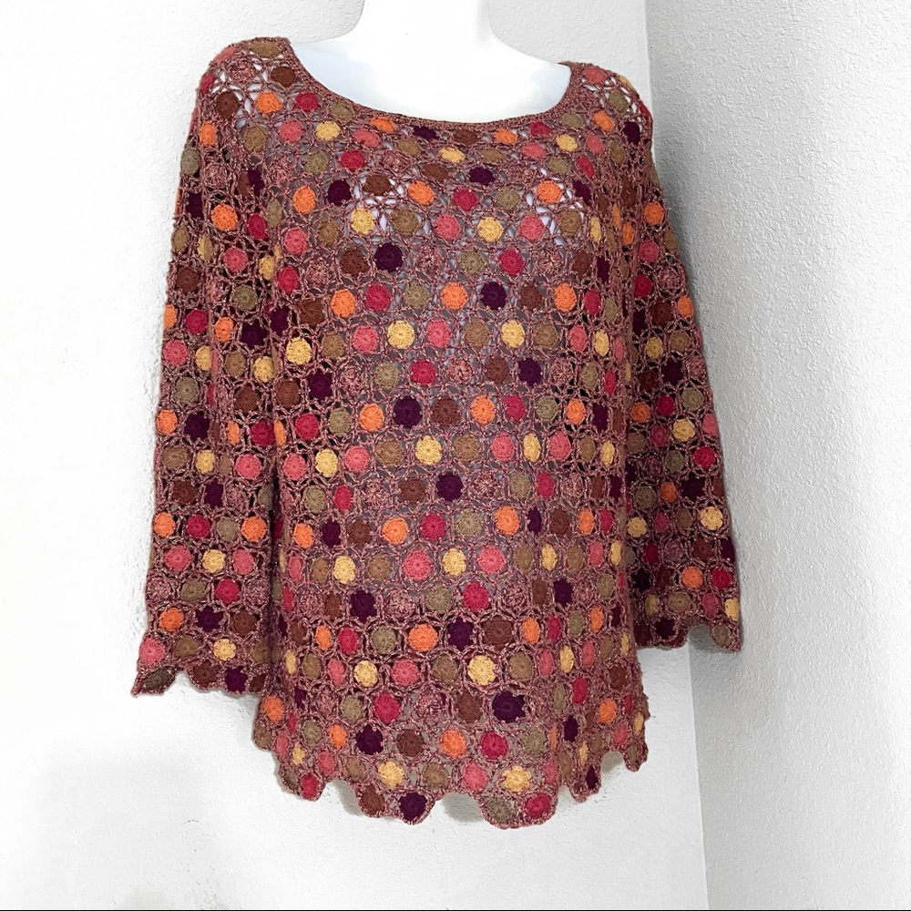 Rare Marisa Christina Crochet pullover sweater - Medium
